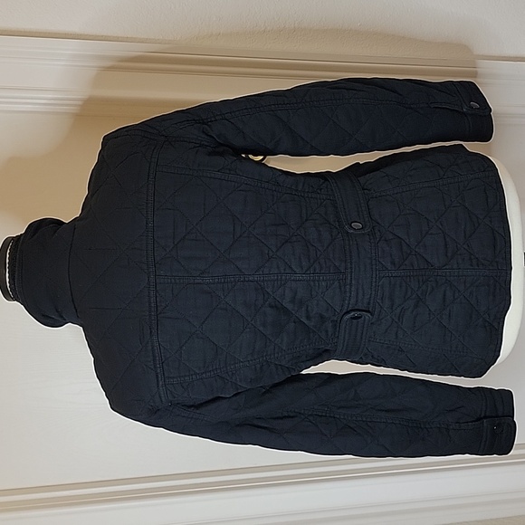 J. Crew Women's Black Mercantile Quilted Field Jacket - Size Petite Small - Picture 4 of 11